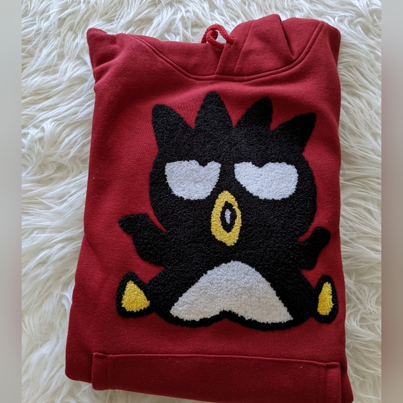 New Sanrio Badtz Maru Grey Fleece Hoodie - Picture 4 of 7